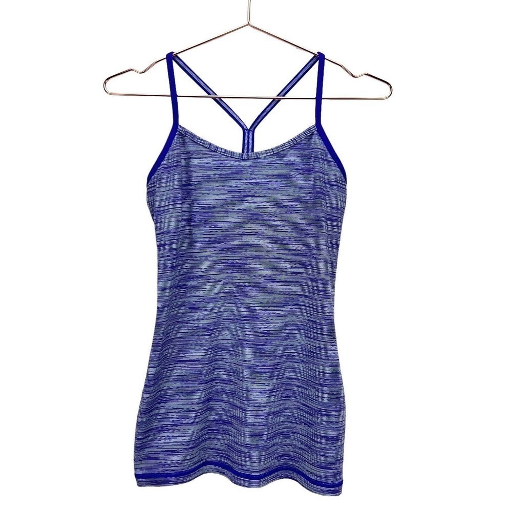 LULULEMON Wee are from Space Power Y Racerback Heather Purple Tank Top Women's 6